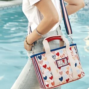 NWT Brighton Red White You Mini Tote Bag